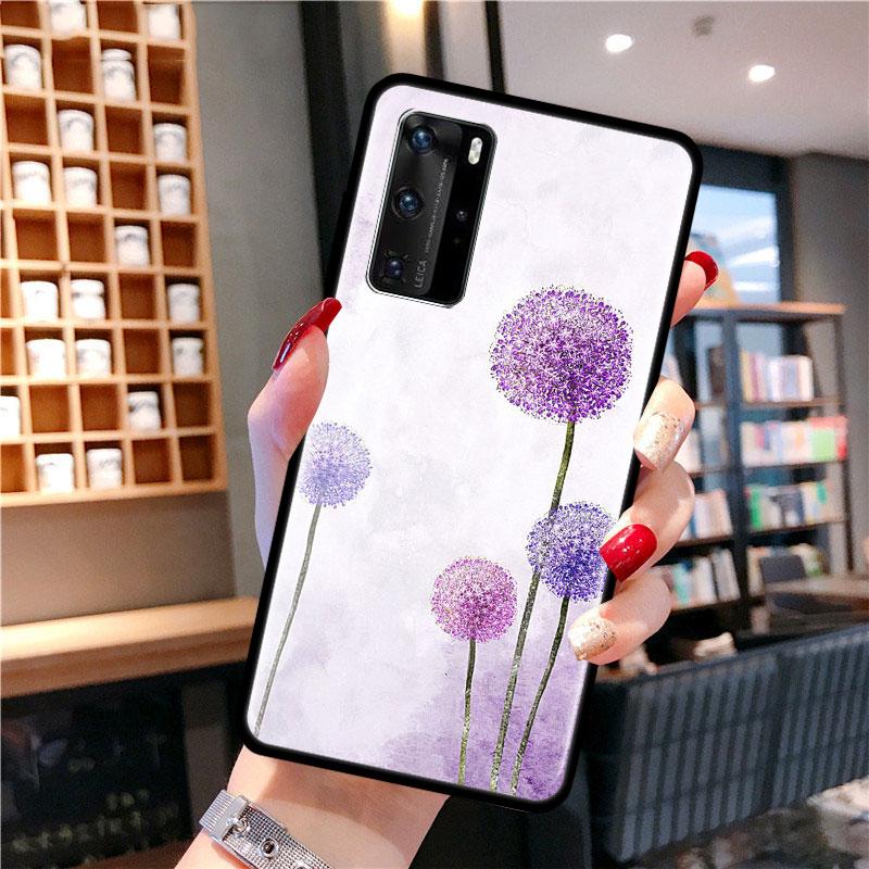 Лавандовый чехол для Samsung Galaxy A51 A71 M31 A41 A31 A11 A01 M51 M21 M11 M40, черный мягкий чехол для телефона Fundas