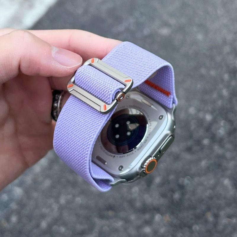 Ремешок Hill с застежкой-слайдером для Apple Watch S10 — прочный нейлоновый плетеный ремешок для iWatch 10/9/8/7/6/5/4/3/2/1/SE/Ultra/Ultra2 49 мм 46 мм 45 мм 44 мм 42 мм