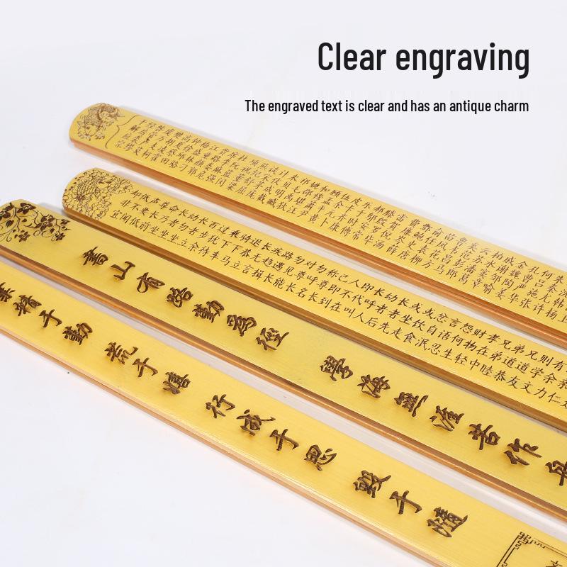 Dual-Use Bamboo Ruler & Massage Stick - Creative Fitness & Cultural Gift