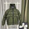 Mens Cotton Puffer Jacket With Patch Badge Hooded Loose Fit Streetwear Outdoor Winter Coat