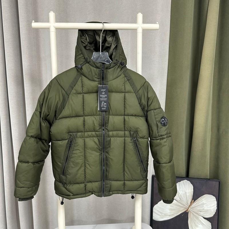 Mens Cotton Puffer Jacket With Patch Badge Hooded Loose Fit Streetwear Outdoor Winter Coat