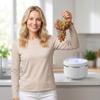 Бытовая машина для чистки овощей и фруктов с технологией для кухонного использования. Очиститель и мойка для продуктов и ингредиентов.