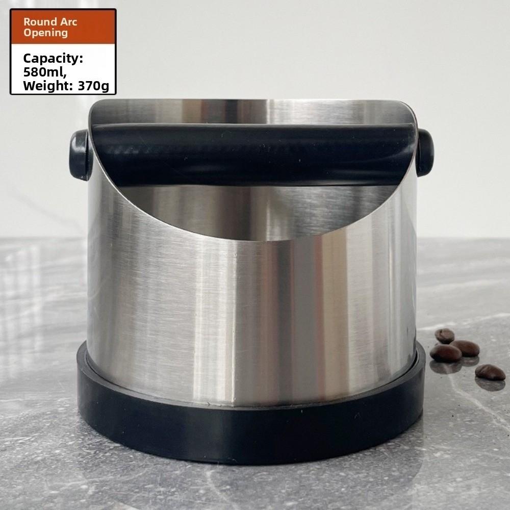 Shock Absorbent Coffee Knock Box Durable Removable Knock Bar Coffee Grounds Bucket Large Capacity Anti Slip Base