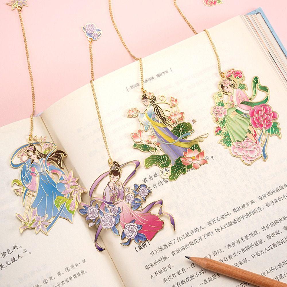 Hollow Book Clip with Tassel Pendant Pagination Mark Stationery Bookmarks  Book Lovers