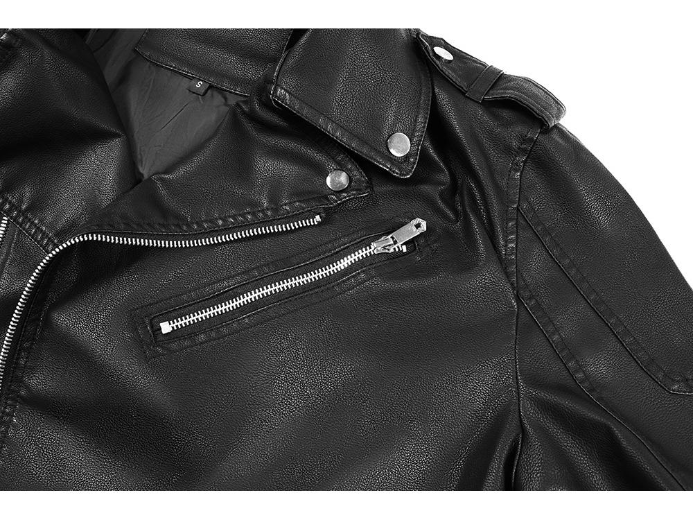 Мужская мотоциклетная куртка Cross-Border из искусственной кожи с множеством молний и поясом — в европейском стиле хип-хоп для осени/зимы.
