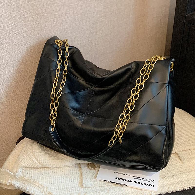 Rhombus Chain Bag Women's Large-capacity 2025 New Fashion Autumn and Winter Versatile Shoulder Messenger Bag Tote Bag