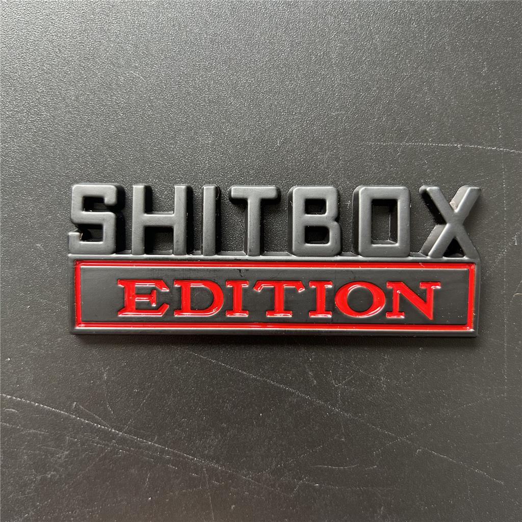 3D SHITBOX Edition Emblem ABS Car Badge Car Tail Trunk Side Body Stickers Vehicle Sticker Decal For Cars Trucks S