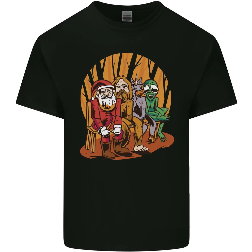 Christmas Santa Claus Bigfoot Unicorn Alien Kids T-Shirt Childrens