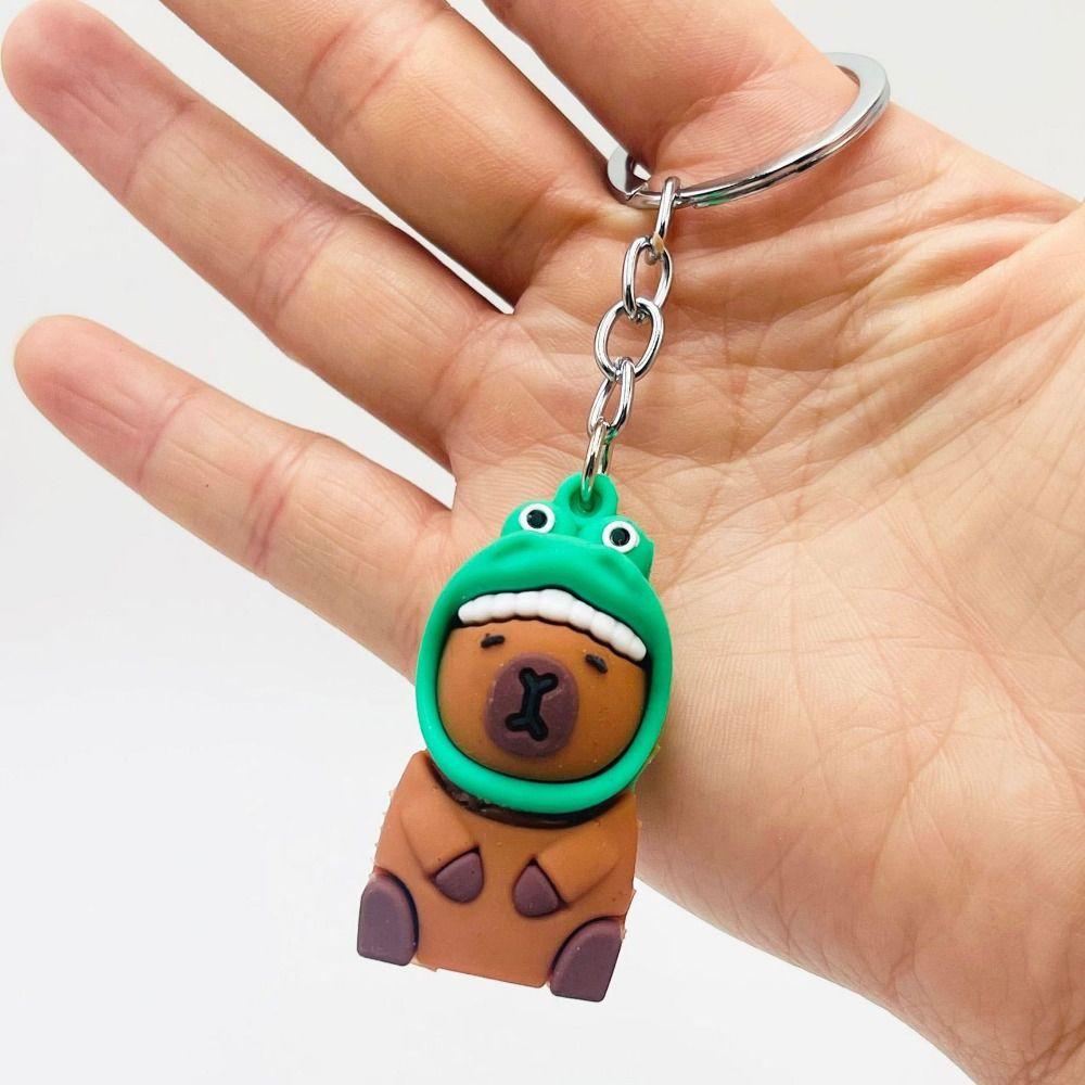 Kawaii Capybara Keychain Cartoon Doll Bag Pendant New Key Chain