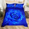 Rose Duvet Cover Set Red Rose Floral Bedding Sets Flower Butterfly Comforter Cover for Women Modern Fashion Marble Quilt Cover