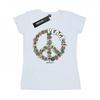 Womens/Ladies Floral Peace Cotton T-Shirt