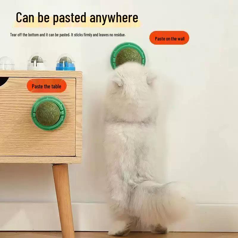 Rotating Catnip Ball Toy – Self-Play, Teething, and Boredom Relief for Cats