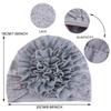 New Large Flowers Lace Head Scarf Turban Hat For Women Elegant Soft Lightweight Ruffle Design Multicolor Chemo Headwear