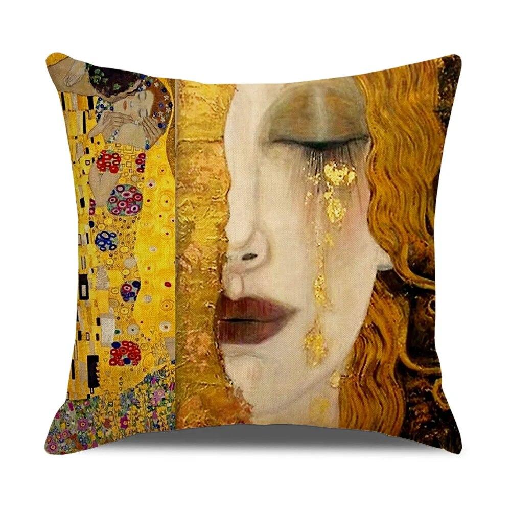 Vintage Art Cushion Cover Van Gogh Oil Painting Pillowcase Living Room Sofa Decoration Pillowcase