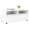 TV Cabinet High Gloss White 100 x 48 x 43 cm Particleboard