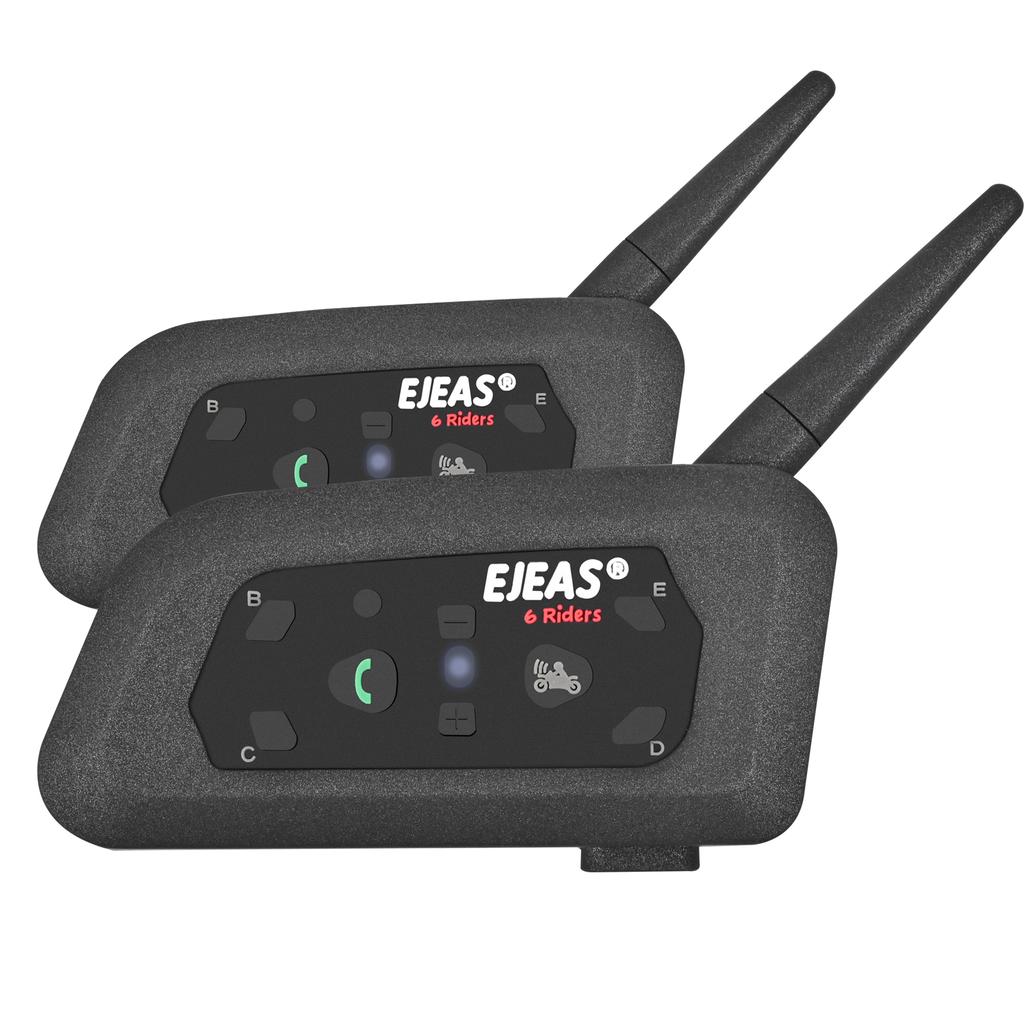 EJEAS V6 Pro Мотоциклетный шлем Домофон 1200M Дуплексная гарнитура для переговорной связи для верховой езды рация для