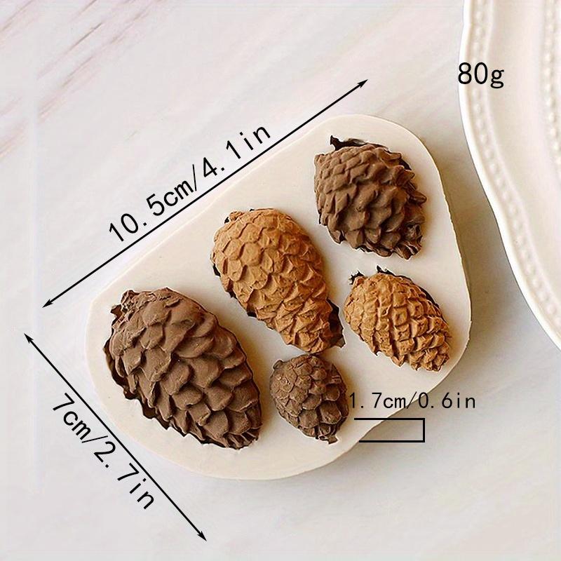 3D Christmas Pine Cones Shape Silicone Fondant Candy Chocolate Molds Biscuits Mould DIY Cake Decoration Kitchen Baking Tools