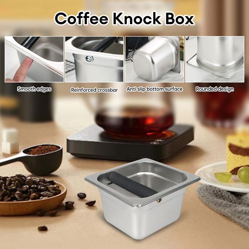 Контейнер для отходов эспрессо Coffee Knock Box для бариста, противоскользящий контейнер для отходов эспрессо, контейнер для отходов от кофемолки, ведро для кофейной гущи