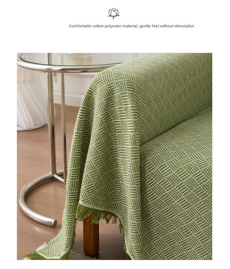 Double-Sided Cotton Yarn Blanket Sofa Cover
