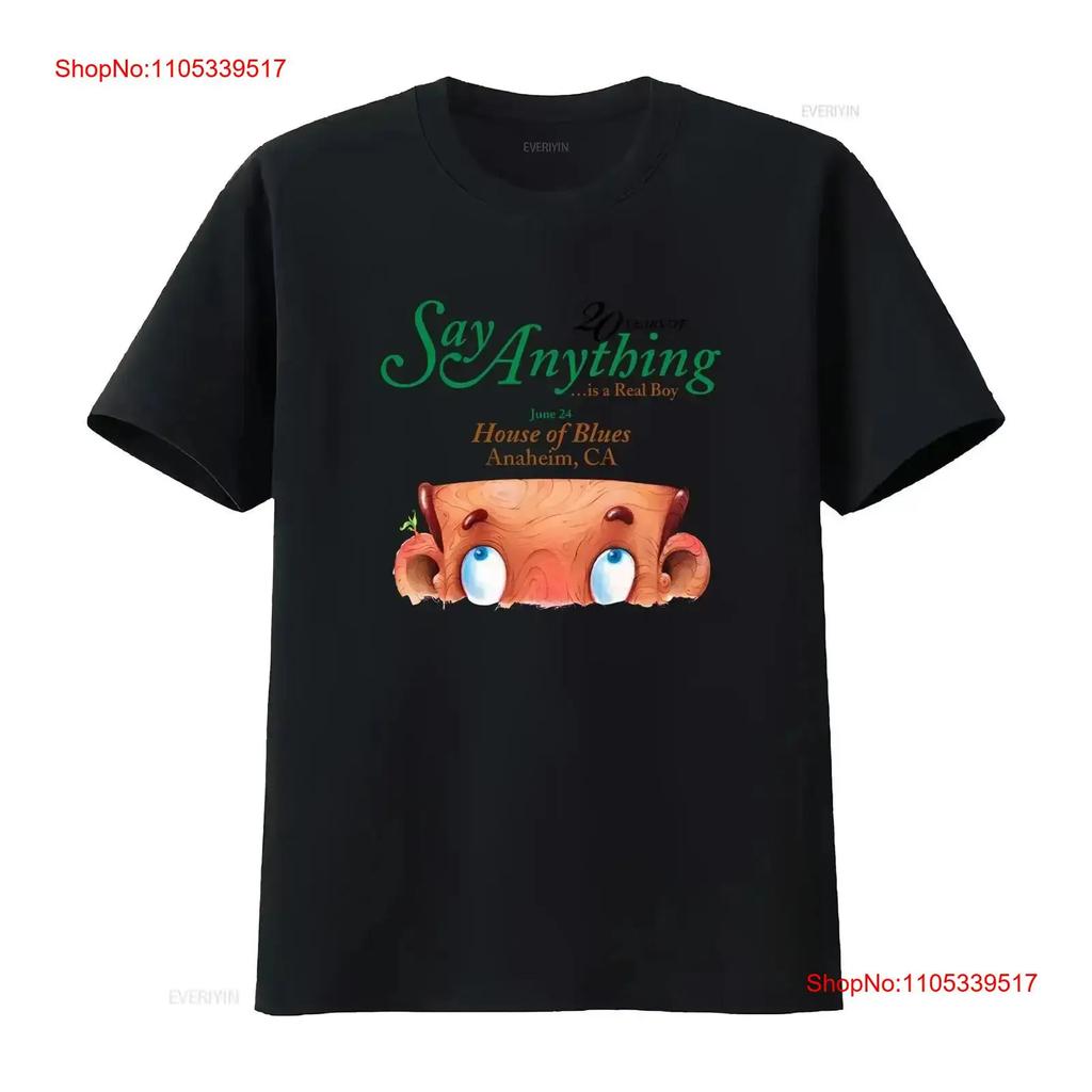 20 years of Say Anything Is A Real Boy T Shirt Full Size S 5XL vintage Washed Casual graphic vi