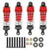 4Pcs RC Metal Shock Absorber Damper Set for MN86 MN86S MN86K MN86KS 112 RC CrawlersRed