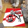 Custom Name,1.FC Koln Home Sofa Decoration for Living Room & Bedroom, Non‑Slip Play Flannel Floor Mat for Game Room