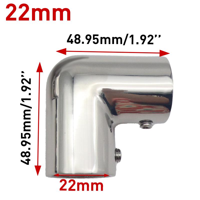 4 шт., двухсторонний фитинг для поручня для лодки, 22 мм/25 мм/30 мм/32 мм, нержавеющая сталь, 90 градусов, коленчатый соединитель для морской яхты, лодки, аксессуары