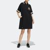 adidas Платье Originals Mc Polo с полосками и воротником, женское платье черного цвета HS1929