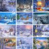 5D DIY Winter Landscape Diamond Painting Rhinestone Art Picture Full Diamond Embroidery Wall Sticker Gift Mosaic Embroidery Kit
