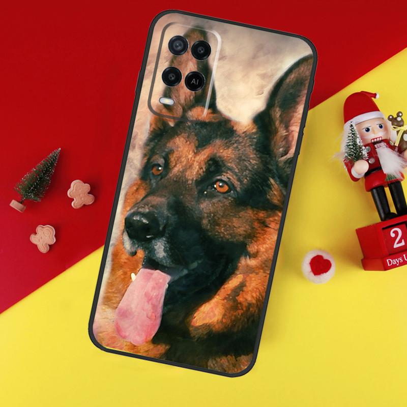 Чехол для собаки Немецкая овчарка для Oppo A94 A74 A54 A60 A40 A80 A16 A76 A96 A98 A58 A78 A18 A38 A57 A17 A15 A5 A6 Pro