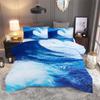 3D Bedding Set Beach Ocean Scenery Print Duvet Cover Set Lifelike Bedclothes With Pillowcase Bed Set Home Textiles