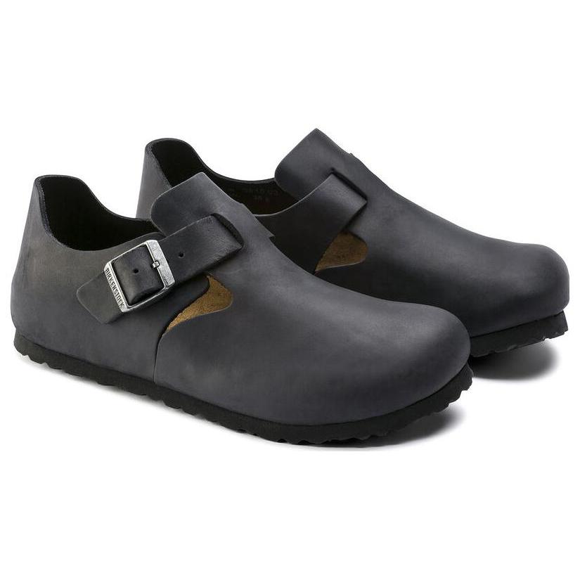 Birkenstock Кожаные Низкие Повседневные Туфли Мужские Черные Узкие 0166543