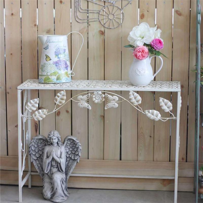 American Pastoral Wrought Iron Multi-Tier Floor Stand for Flower Pots