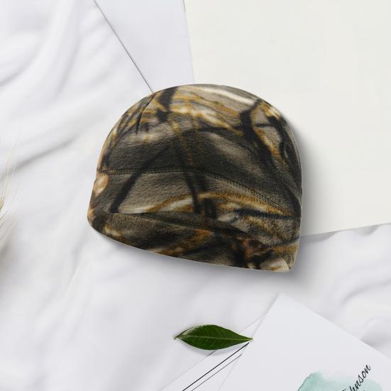 Warm Beanie for Men Women Cuffed Thick Fleece Winter Hat Elastic Skull Cap