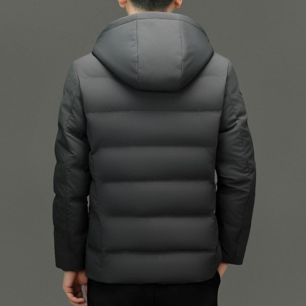 Новая короткая куртка-пуховик для осени и зимы, мужская куртка-пуховик с капюшоном, повседневная куртка-пуховик с защитой от холода