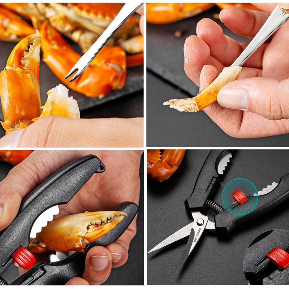Clamp Pliers Lobster Clip Peel Shrimp Crab Tool Set Seafood Tool Crab Crackers Kitchen Gadgets