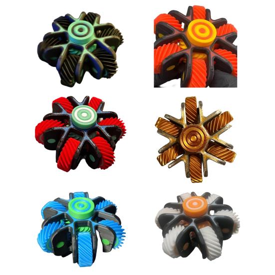 3D-печатная игрушка-спиннер для снятия тревоги и стресса Вращающаяся игрушка Портативная для путешествий, дома, офиса Пальцевой ролик EDC Настольная игрушка