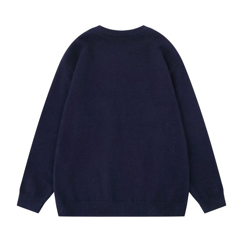 Unisex Oversized Knit Sweater With Detachable Scarf Snowflake Embroidery Acrylic Blend Retro Style Fall