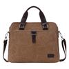 Simple Business Briefcase Men's Washed Canvas Bag Fashion Handbag Shoulder Messenger Bag