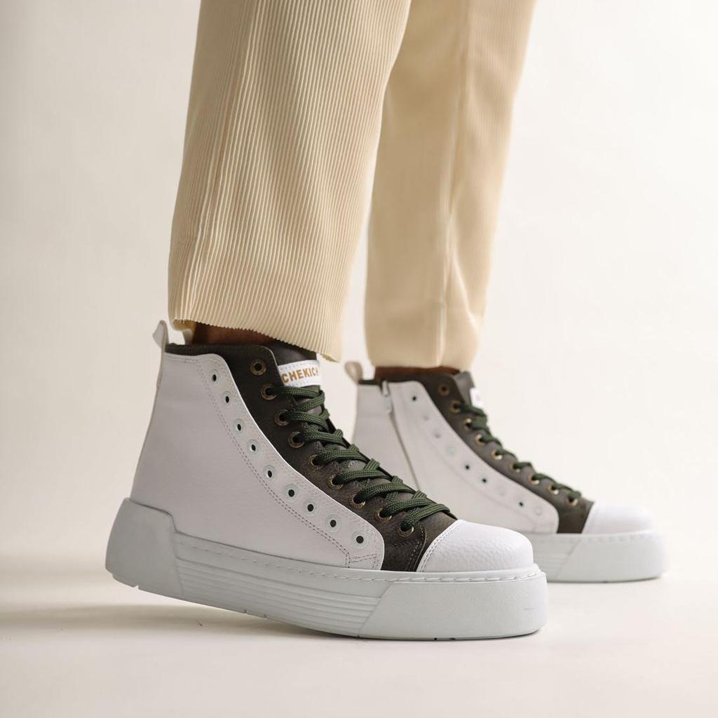 Chekich Оригинальная брендовая мужская спортивная кожаная обувь светло-коричневого цвета, повседневная спортивная обувь для ходьбы на шнуровке, на высоком каблуке и подошве средней длины, уличный стиль, мода 2023 г.