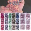 6-Grid Nail Art Diamond Box Ss6-Ss20 Large-Capacity Flat-Bottomed Rhinestone Set Diy Nail Jewelry Sticker Drill 1560 Pcs
