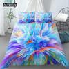 3D Tie Dye King Queen Пододеяльник Красочный Всплеск Чернил Стиль Постельное белье для детей Подростков Взрослых Современное Искусство Полиэстер Пододеяльник