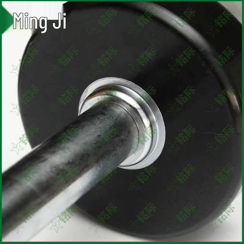 MINGJI 200KG Rubber Coated Straight & Curved Barbell Set