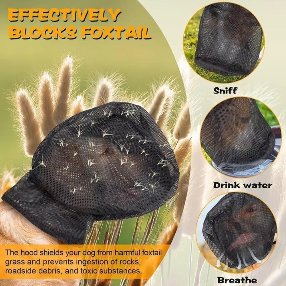 Adjustable Pet Protective Veil Mesh Pet Facial Protection Cover Mosquito Bites Protection Outdoor