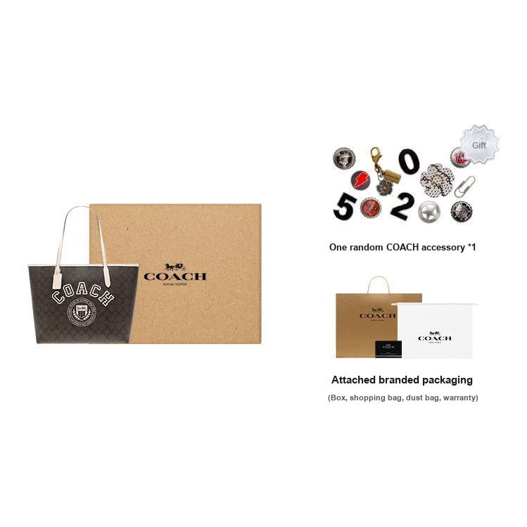 New COACH City Leather Tote Bag, Shopping Bag, Shoulder Bag, Handbag Tubas Women's CB869-IMUOC