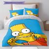 Bart Pattern Bedding Home Decoration Birthday Gift ( 1 duvet cover + 2 pillowcase, without core),fan merchandise.