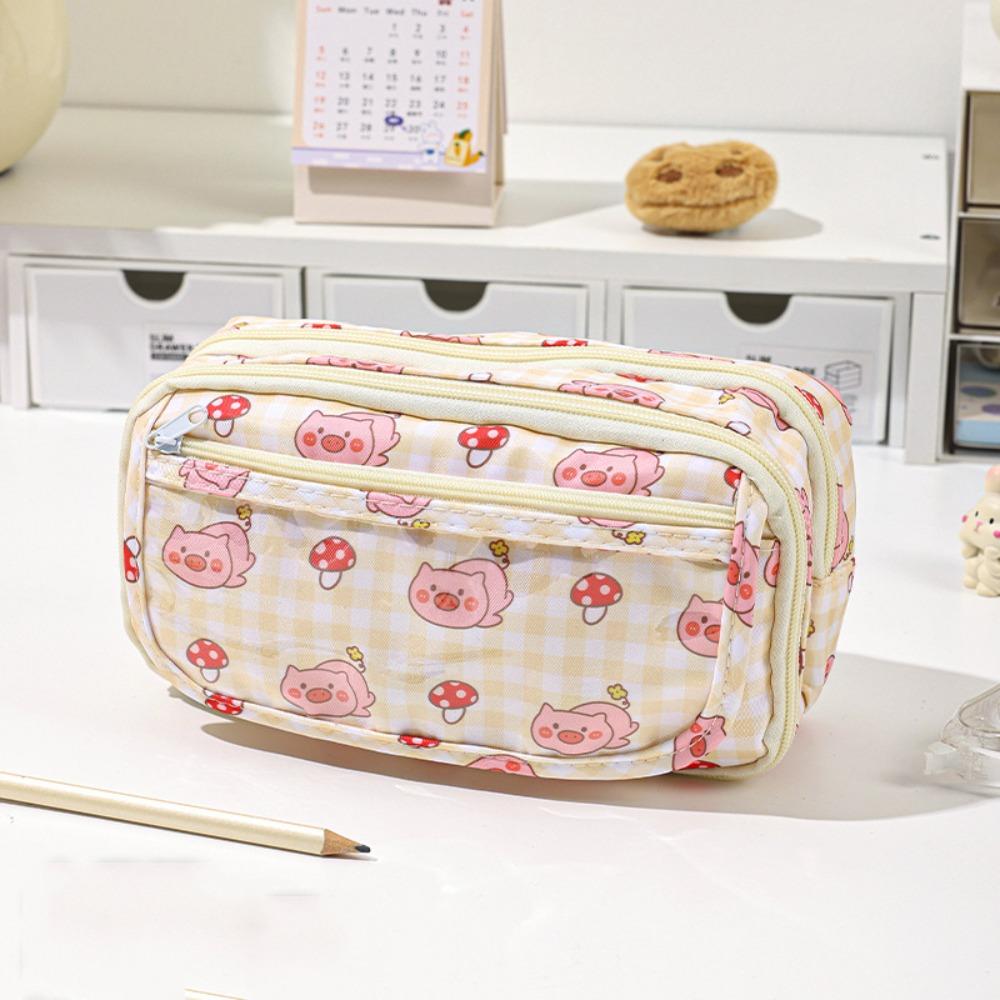Милая сумка для карандашей в виде животного в виде медведя, эстетическая сумка для хранения канцелярских принадлежностей, школьный офис