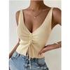 Women's Solid Color Sleeveless Camisole Belly Button Top
