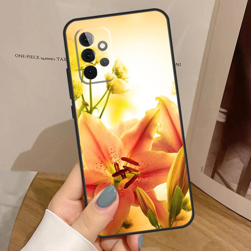 Цветная Цветочная Лилия Чехол Для Samsung Galaxy A15 A25 A35 A55 A52 A32 A12 A14 A34 A54 A51 A71 A53 A13 A33 Case