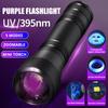 1 Pcs LED Ultraviolet Flashlight Purple Flashlight Ultraviolet Flashlight Fluorescent Detection Ultraviolet Detection Lamp ZPG